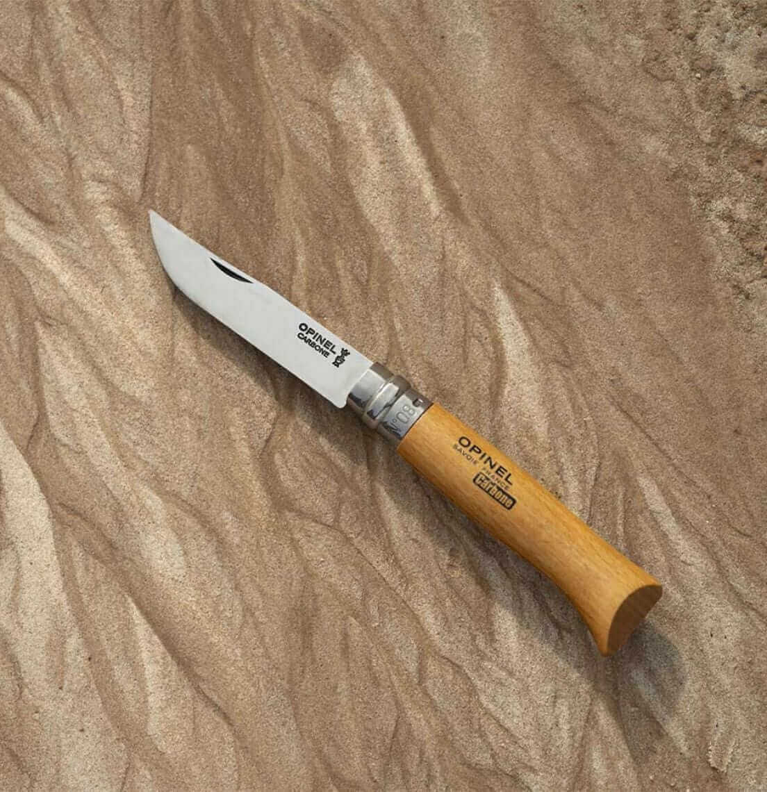 Carbon Vrn #8 Opinel Knife 80mm - Image 3