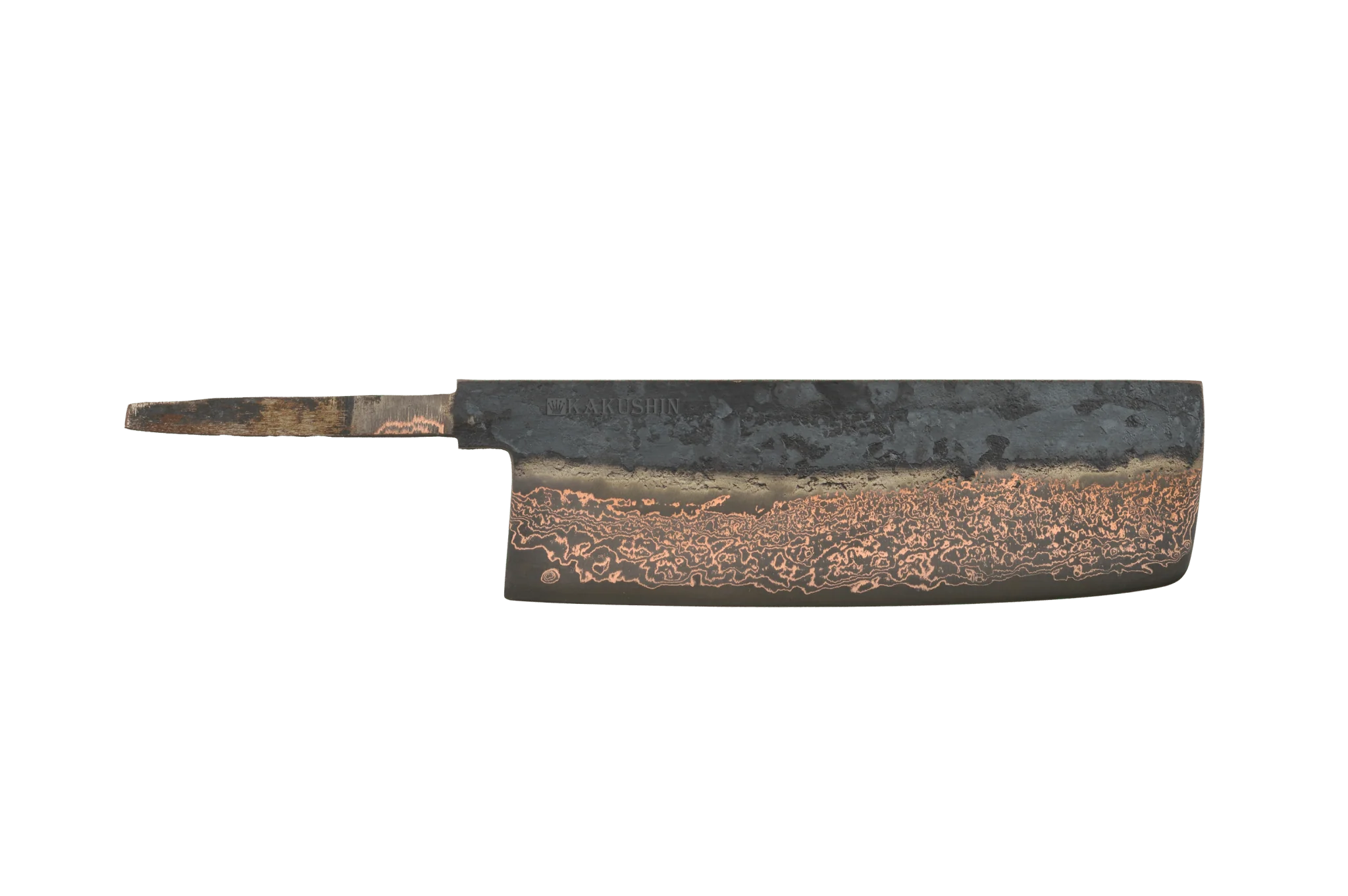 Copper Damascus Kurouchi 52100 Tall-Nakiri 180mm (Blade Only)