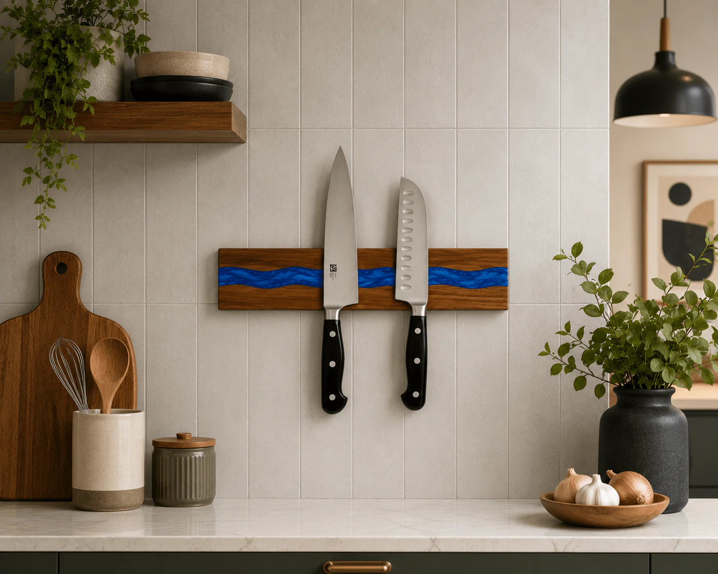 Epoxy Acacia Magnetic Knife Racks - Image 2