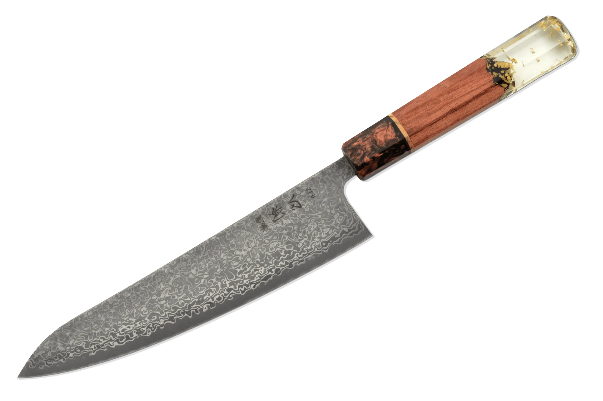 Hatsukokoro Hikari Damascus SLD Custom Bubinga Gyuto 210mm