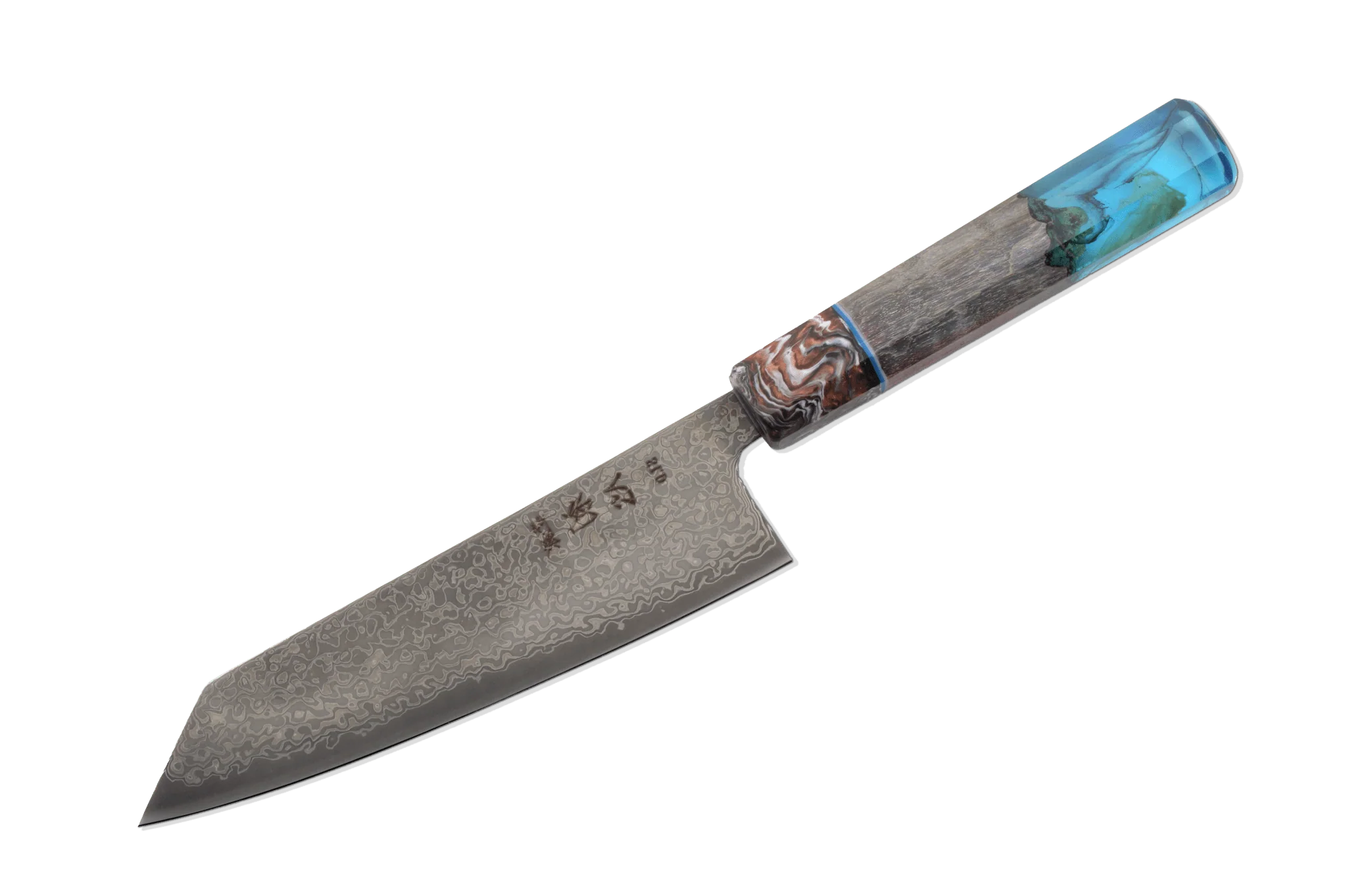 Hatsukokoro Hikari Damascus SLD Custom Maple Epoxy Bunka 170mm