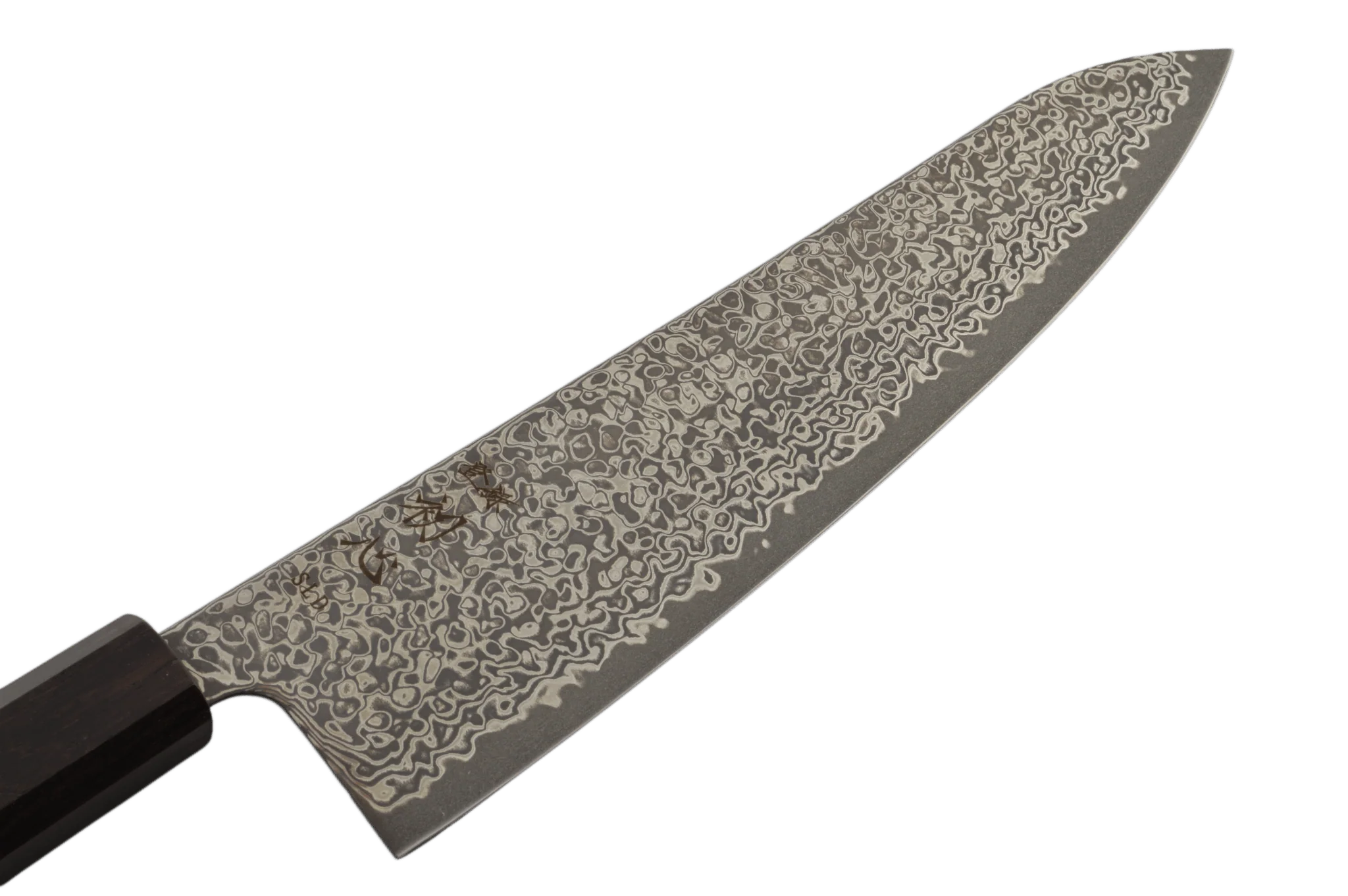 Hatsukokoro Hikari Damascus SLD Ebony Gyuto 210mm - Image 4