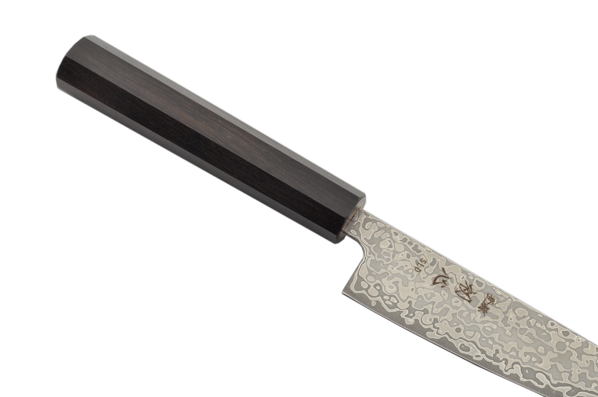 Hatsukokoro Hikari Damascus SLD Ebony Petty 130mm - Image 3