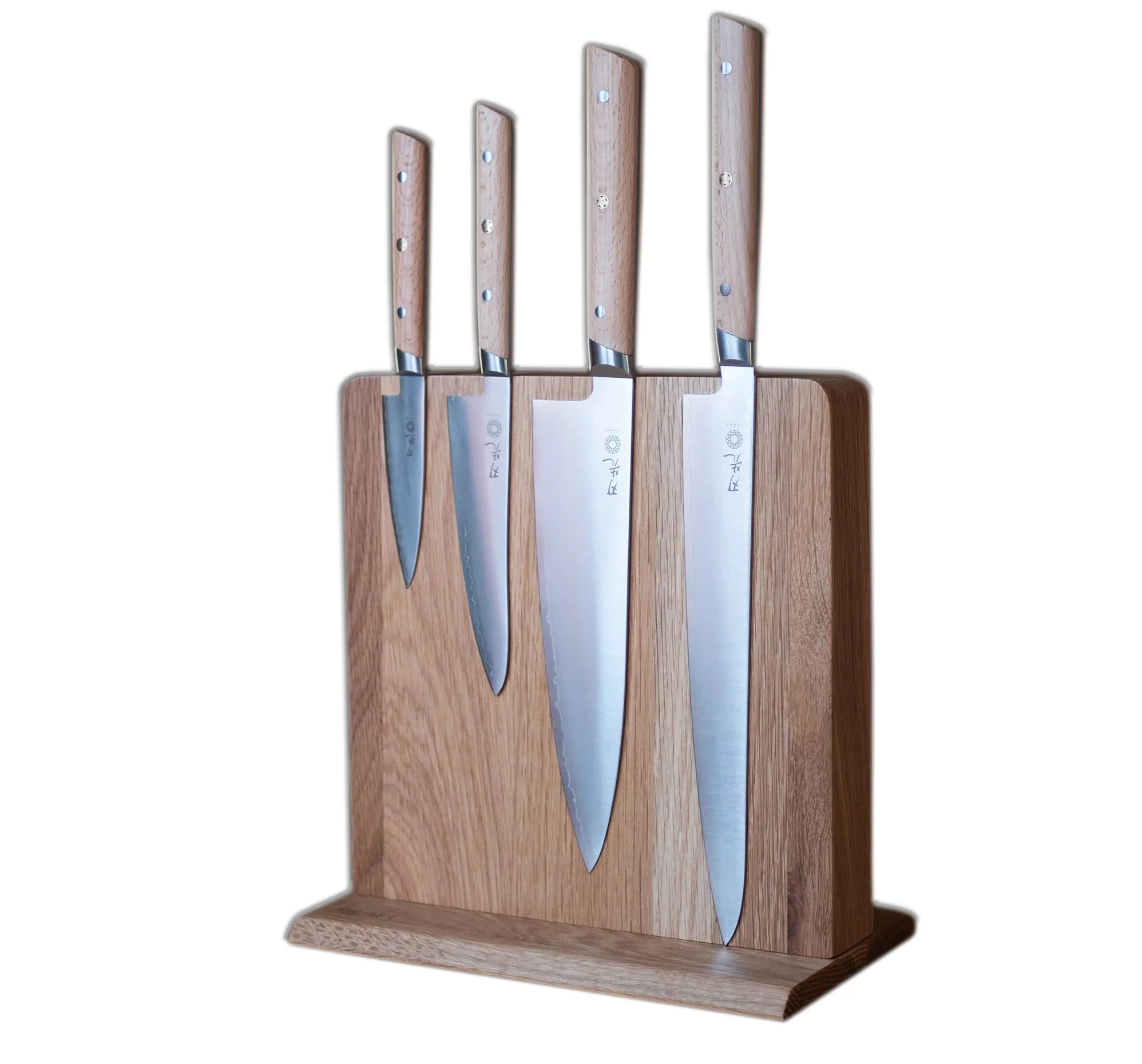 Hazaki Oak Magnetic Knife Block