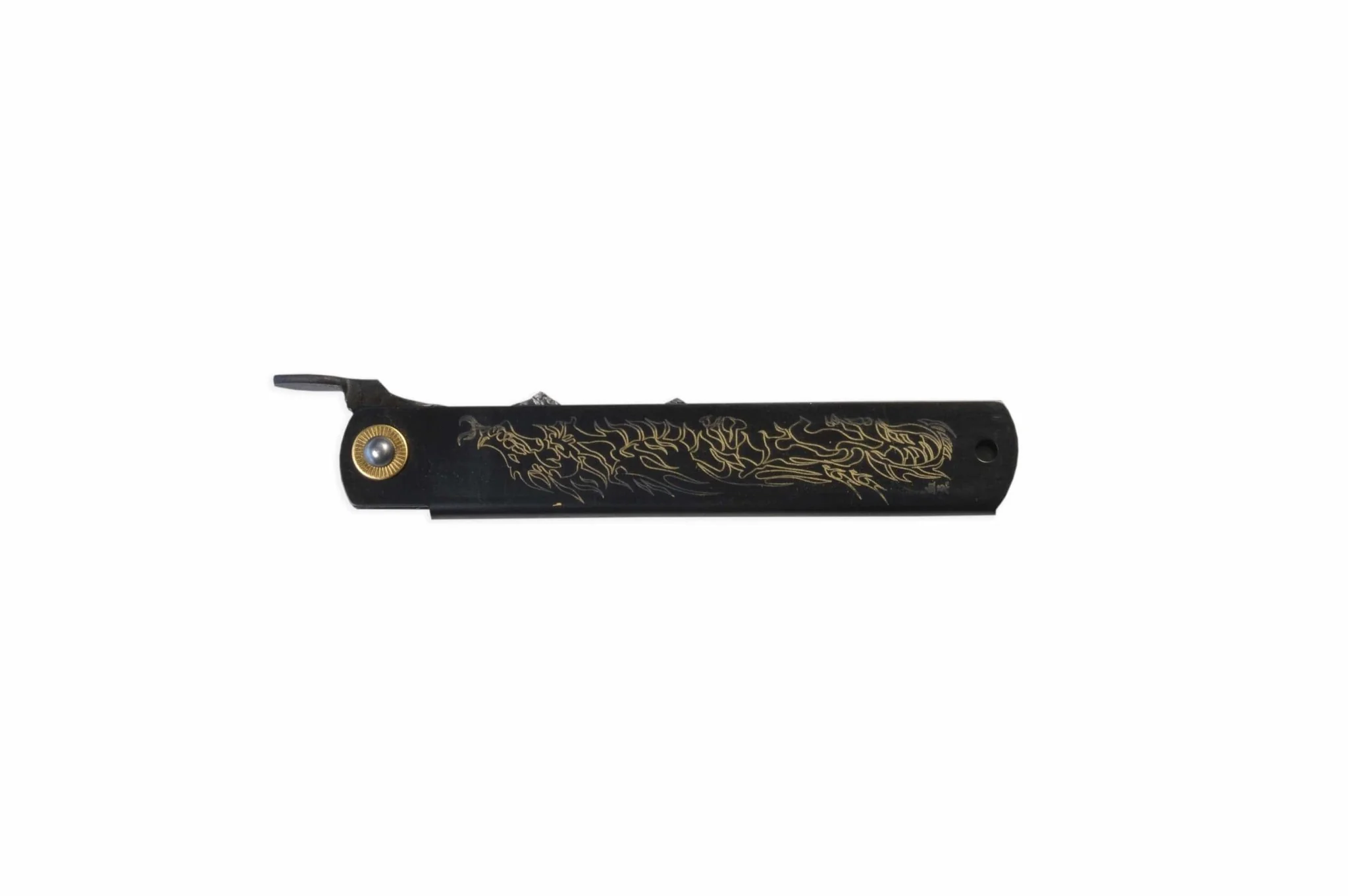 Higonokami Ryubu-Dragon Black Pocket Knife 90mm - Image 3
