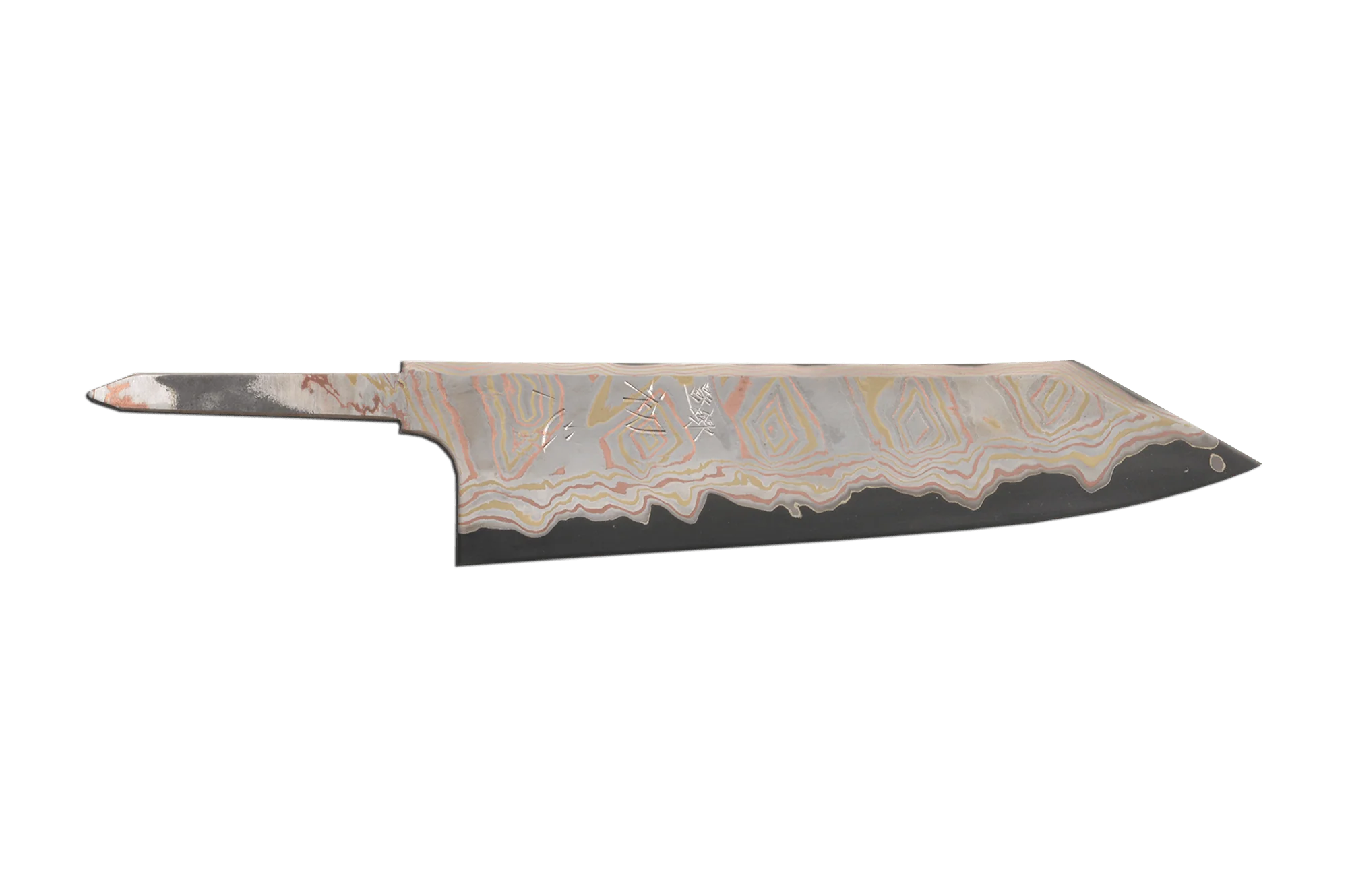 Irodori Ao2 Kurozome Rainbow Damascus Kiritsuke 210mm (Blade Only)