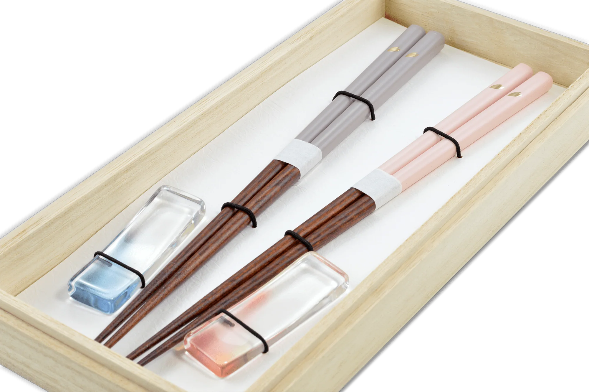Japanese Duo Glass Rest Chopsticks (Pair) - Image 2