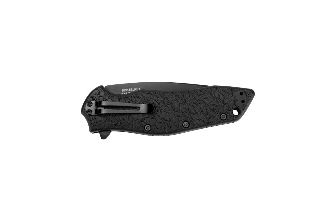 Kershaw Kuro Tanto - Black Serrated Pocket Knife 80mm - Image 2