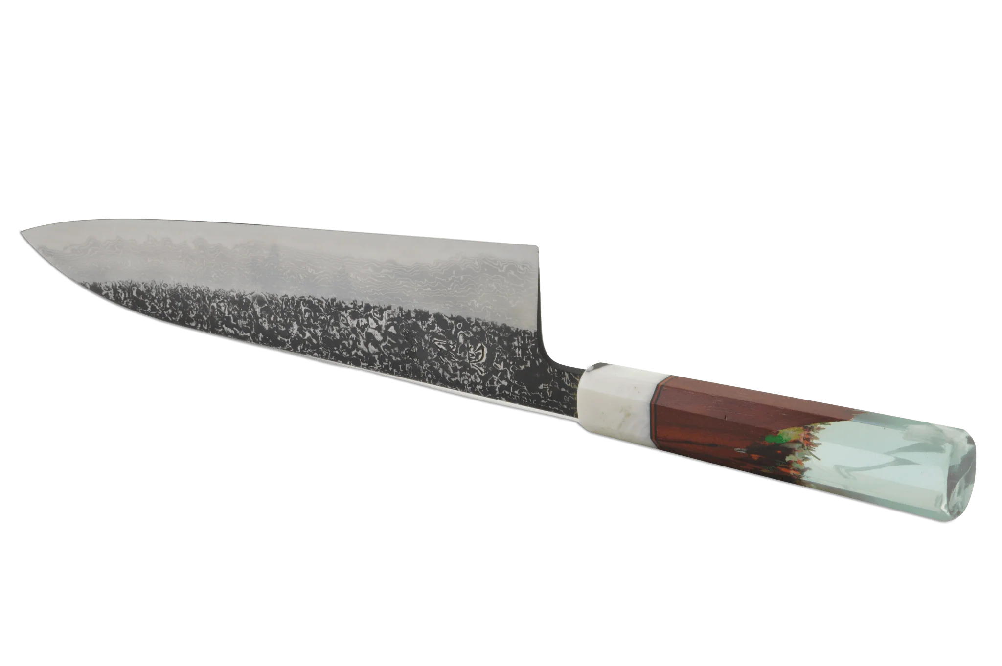 Masuda Yoshihide AO1 Custom Damascus Kurouchi Gyuto 240mm - Image 2
