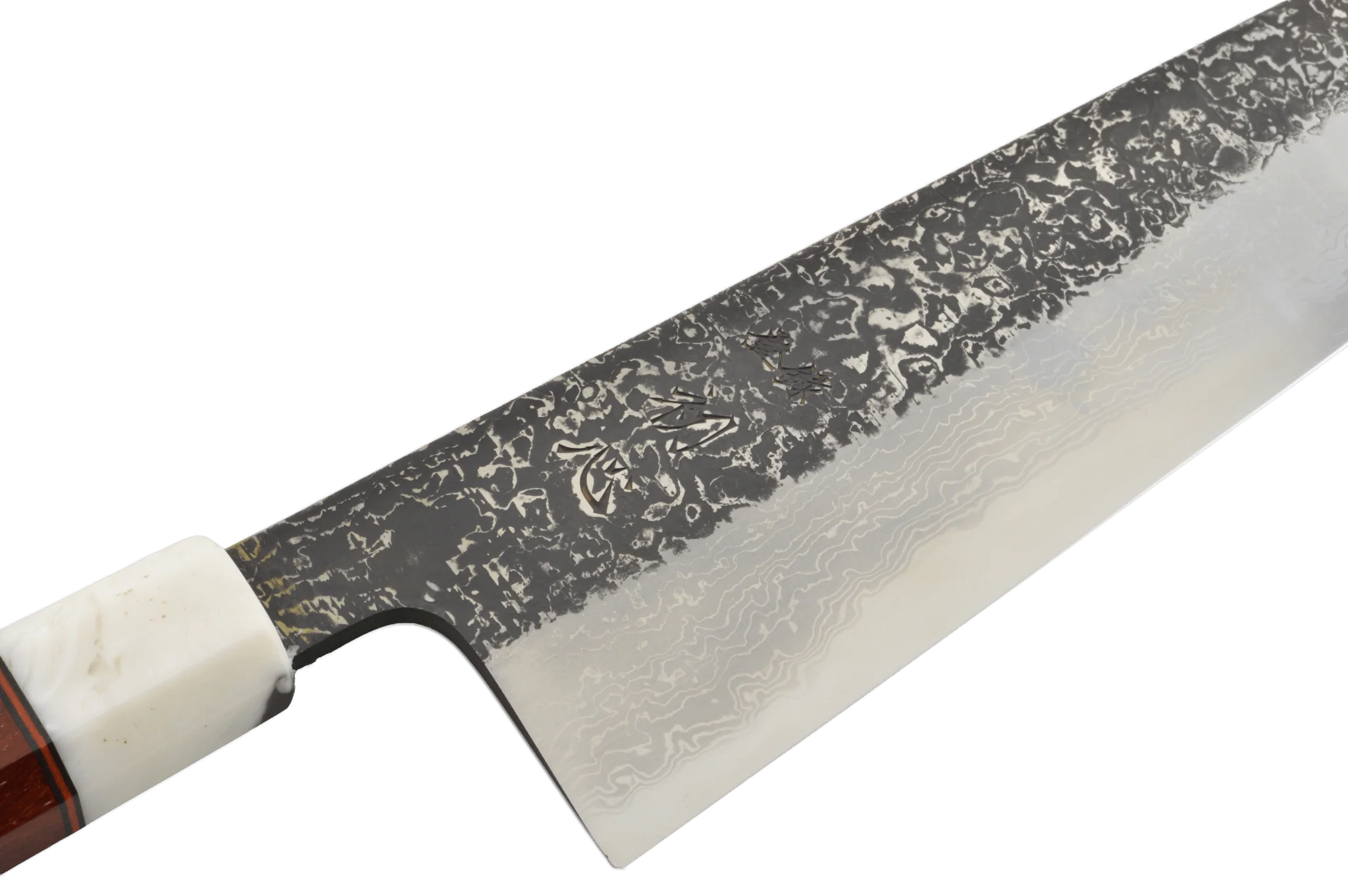 Masuda Yoshihide AO1 Custom Damascus Kurouchi Gyuto 240mm - Image 3