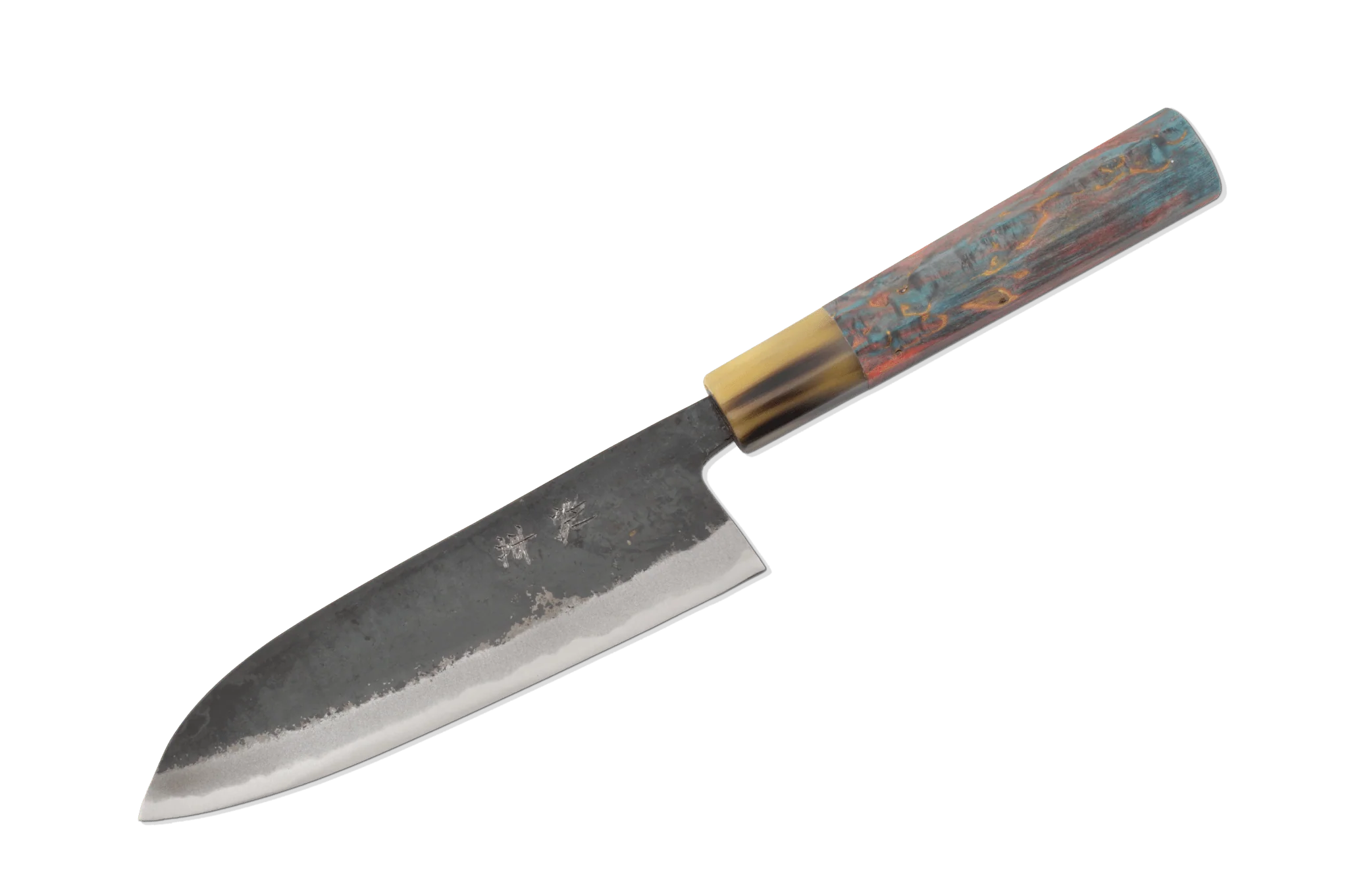 Shinka AO2 Kurouchi Custom Santoku 165mm