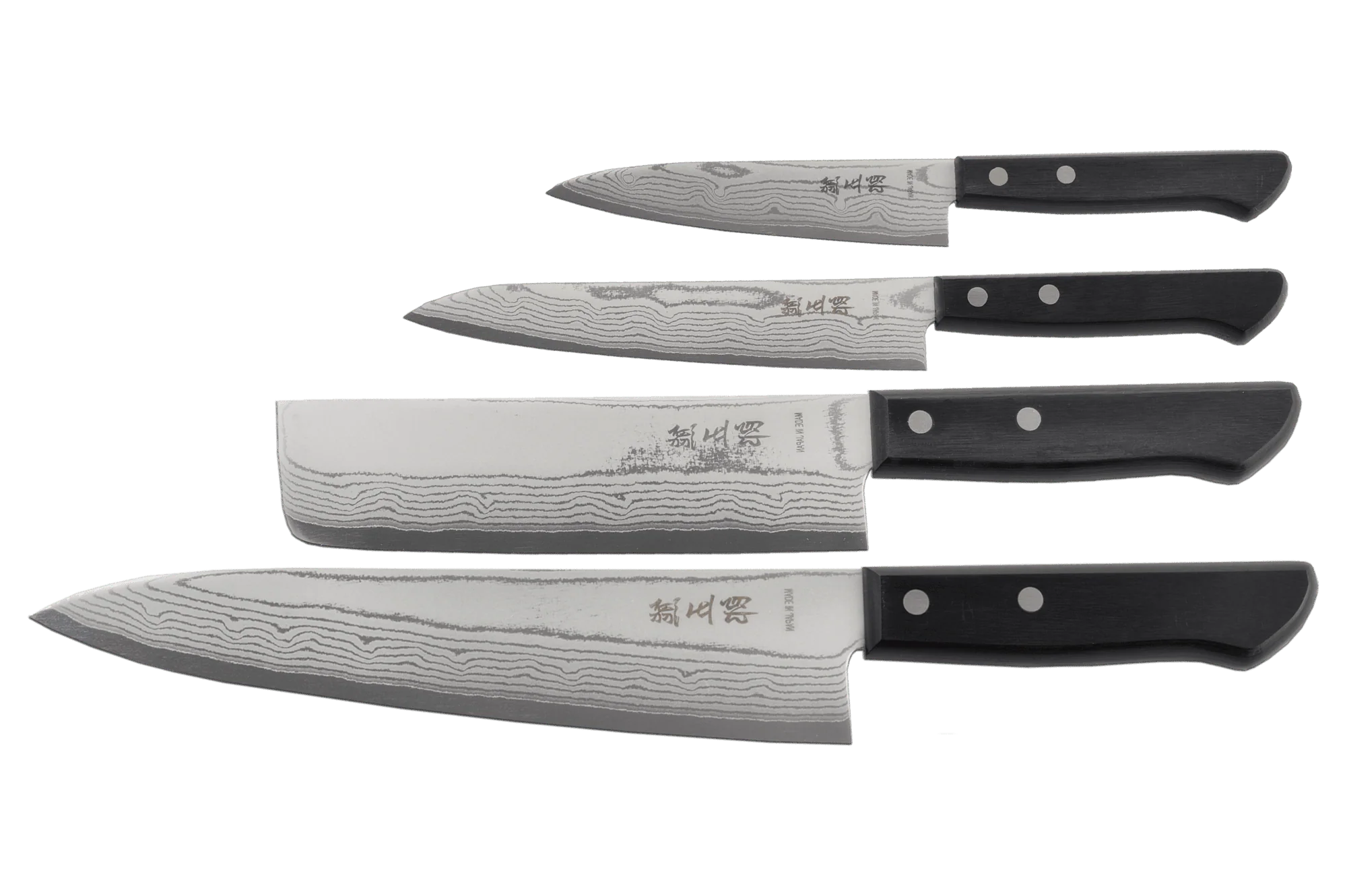 Tetsuhiro Damascus 4-Pcs Chef Set