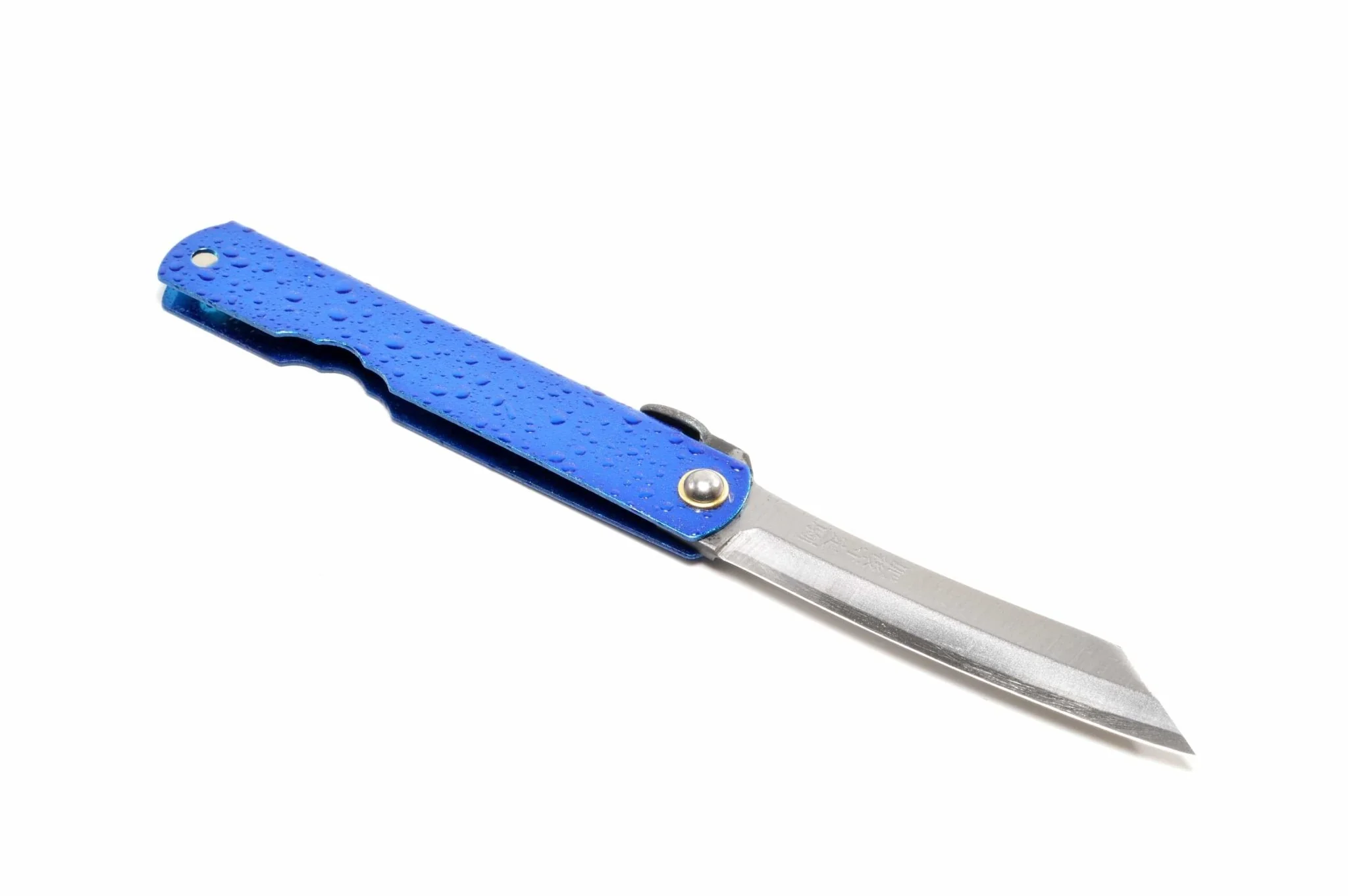 Higonokami Blue Water Drop Pocket Knife 75mm - Image 3