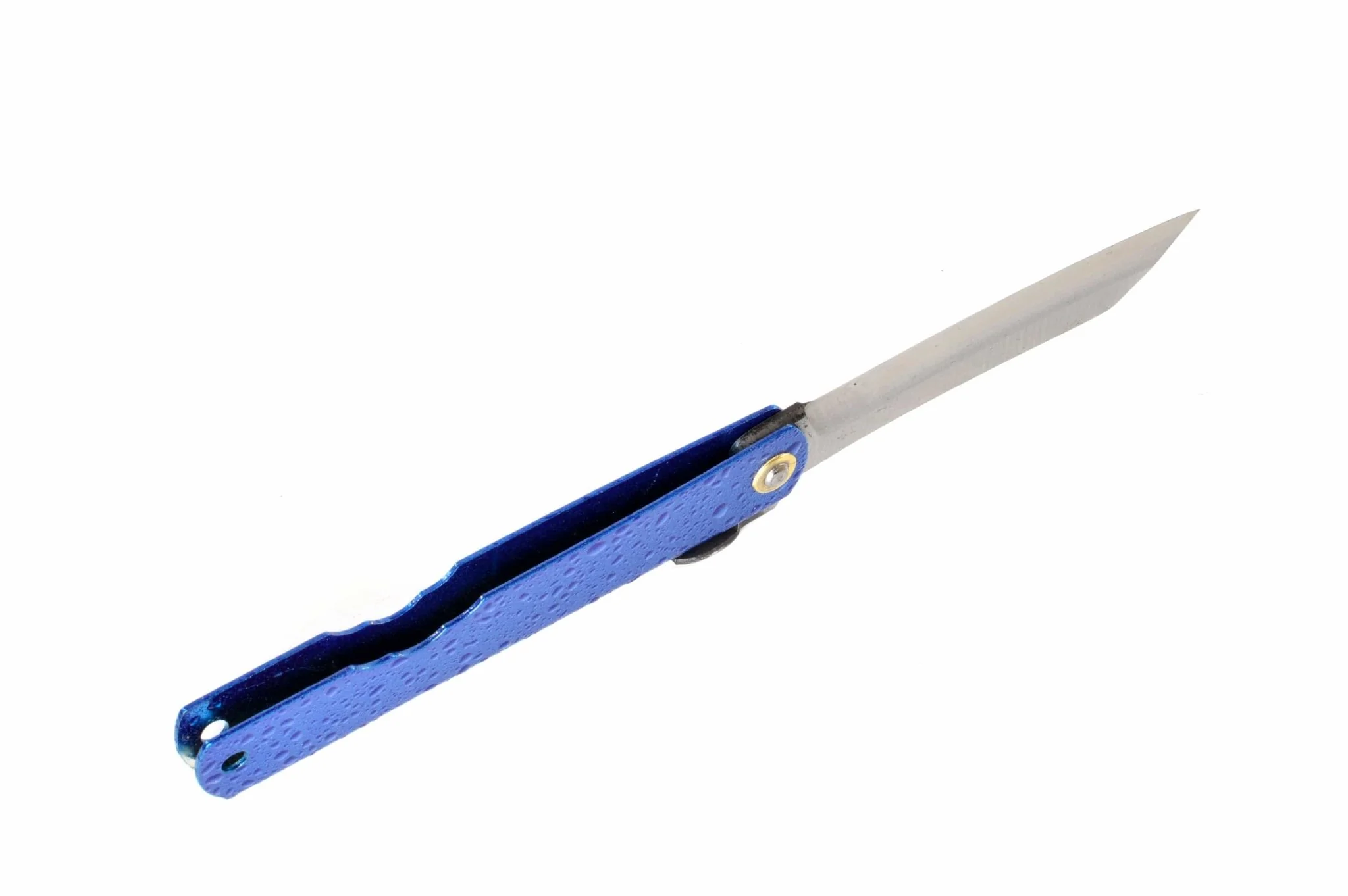 Higonokami Blue Water Drop Pocket Knife 75mm - Image 4