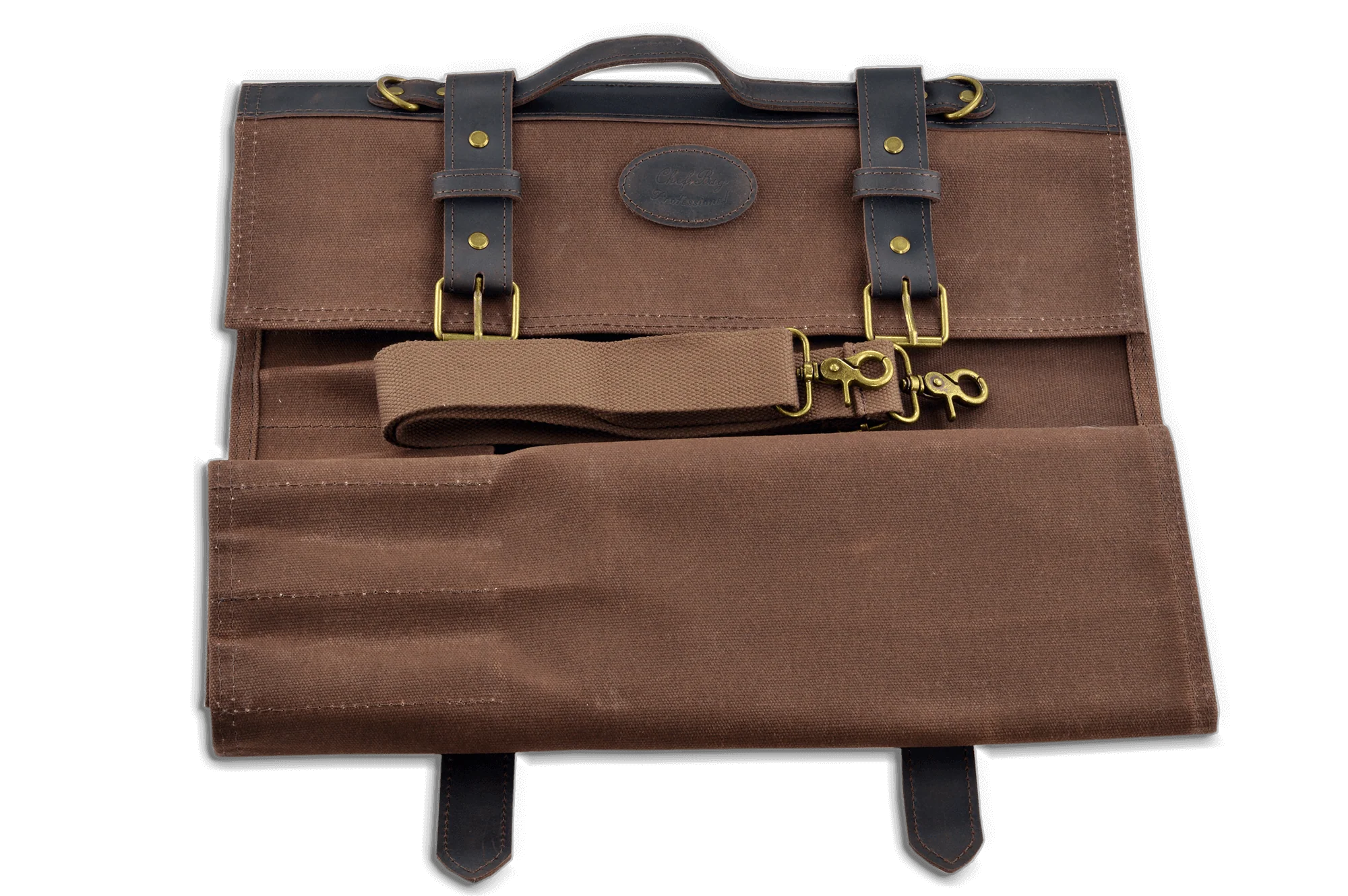 Professional Waxed Canvas Chef Knife Roll (12 Slots) - Image 5