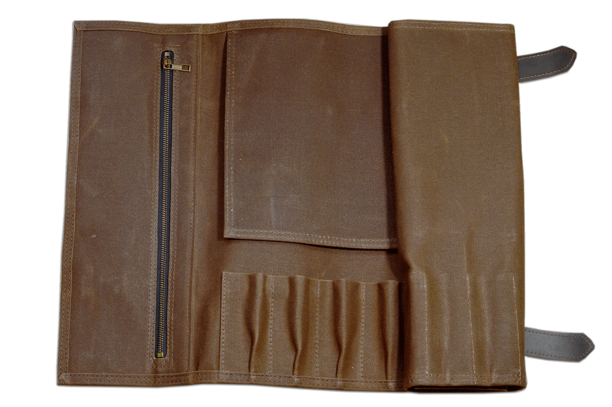 Professional Waxed Canvas Chef Knife Roll (12 Slots) - Image 7
